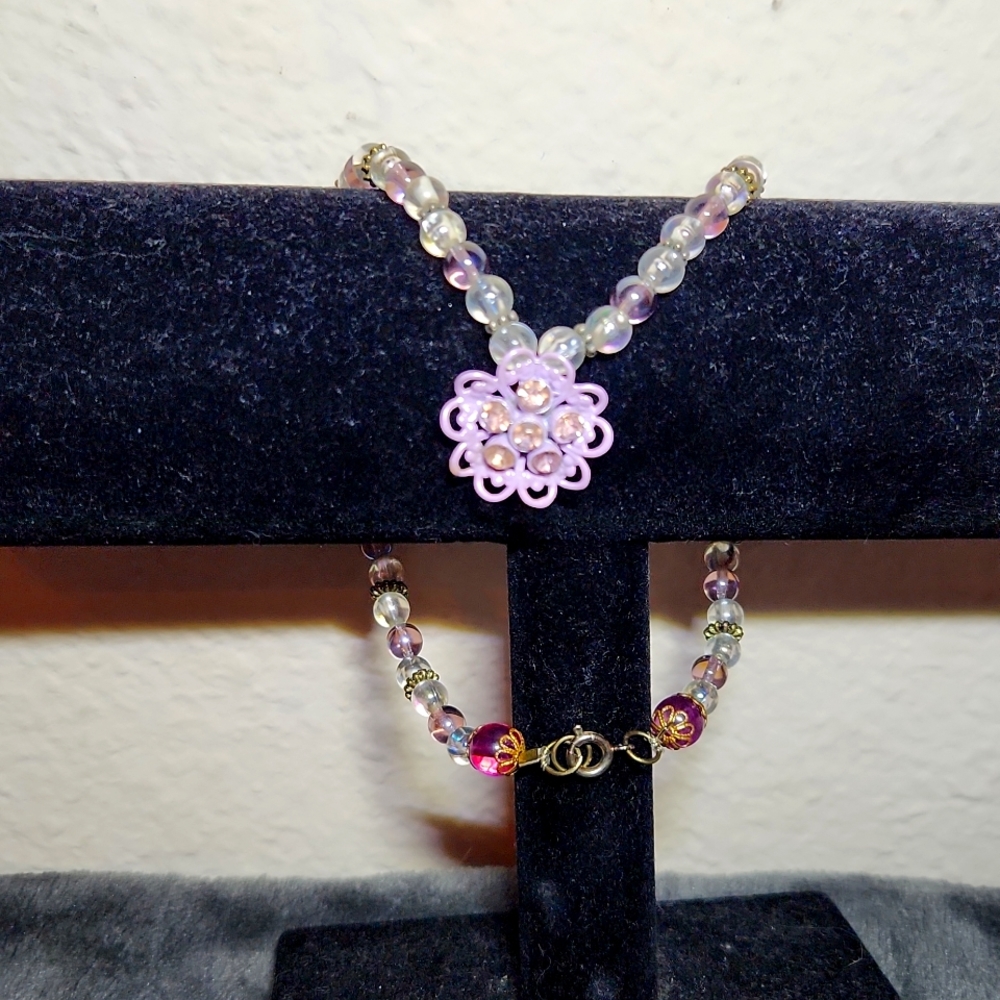 Pastel Glass Beads Necklace